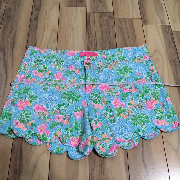 EUC! Lilly Pulitzer For Disney Buttercup Shorts Blue Ibiza Size 12 - Picture 8 of 13